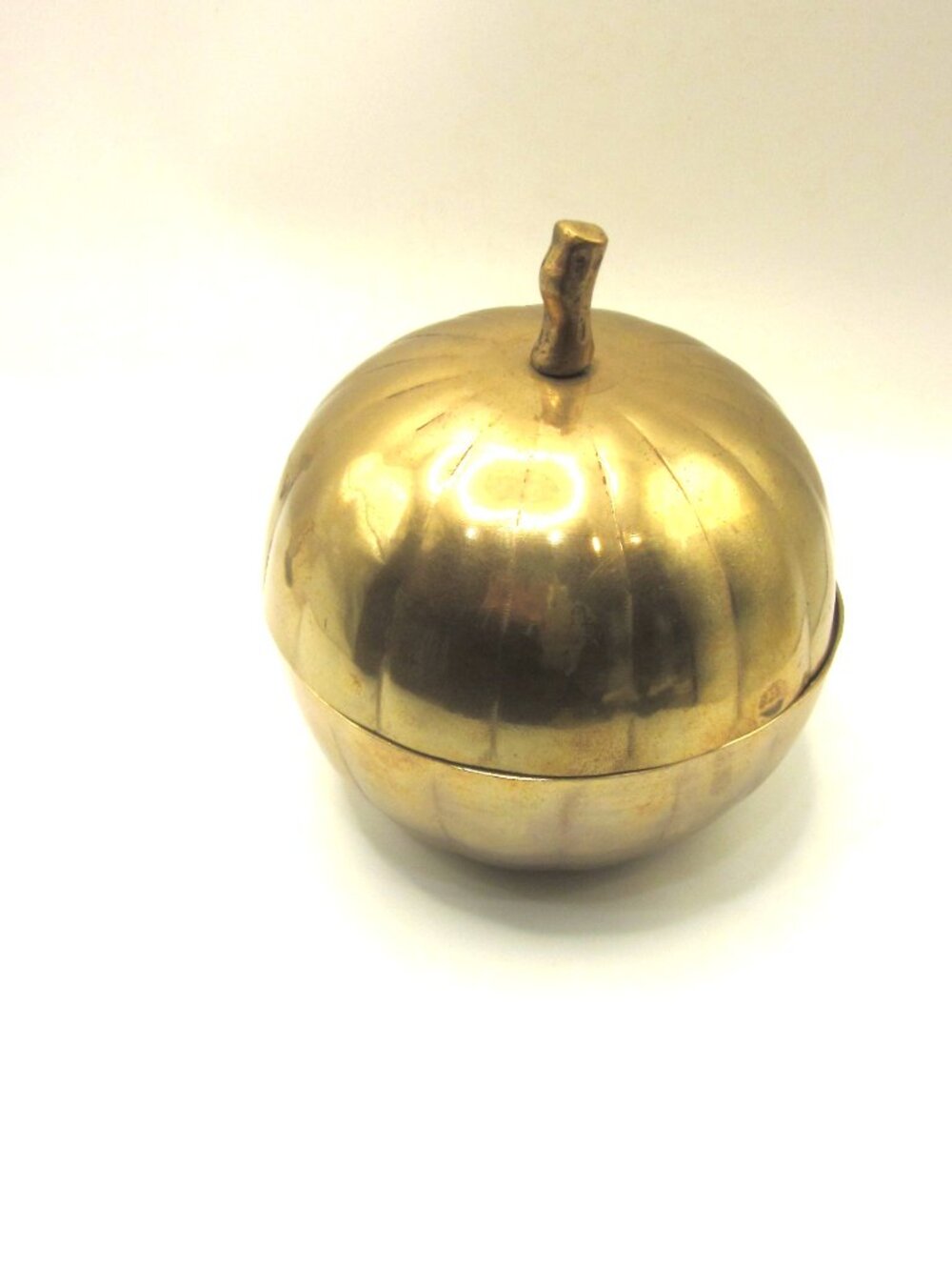 Vintage Brass Pumpkin Trinket Box